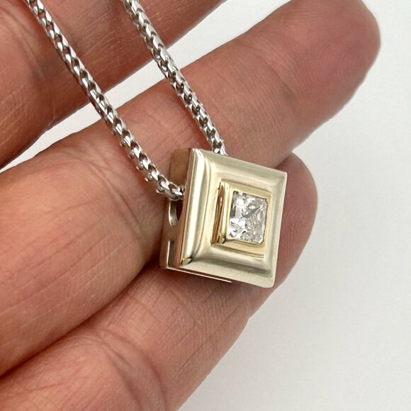 14K Diamond Pendant Necklace - Picture 3 of 13